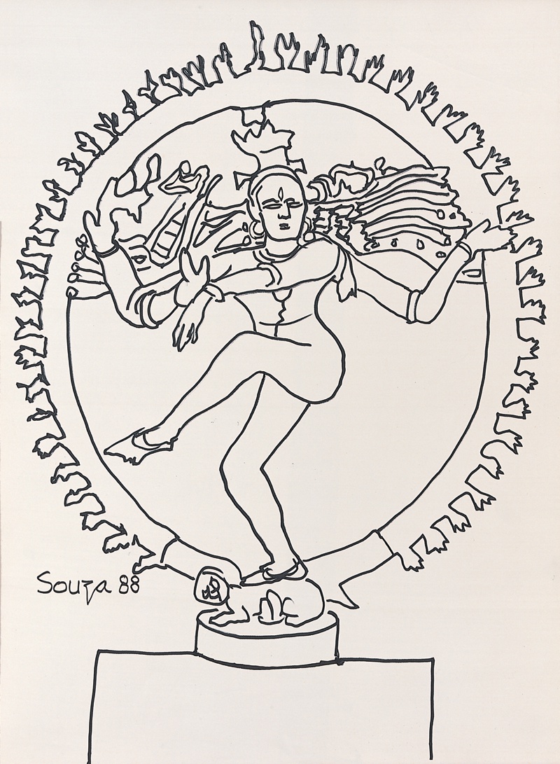 F N Souza, Untitled (Dancing Shiva) , 1988