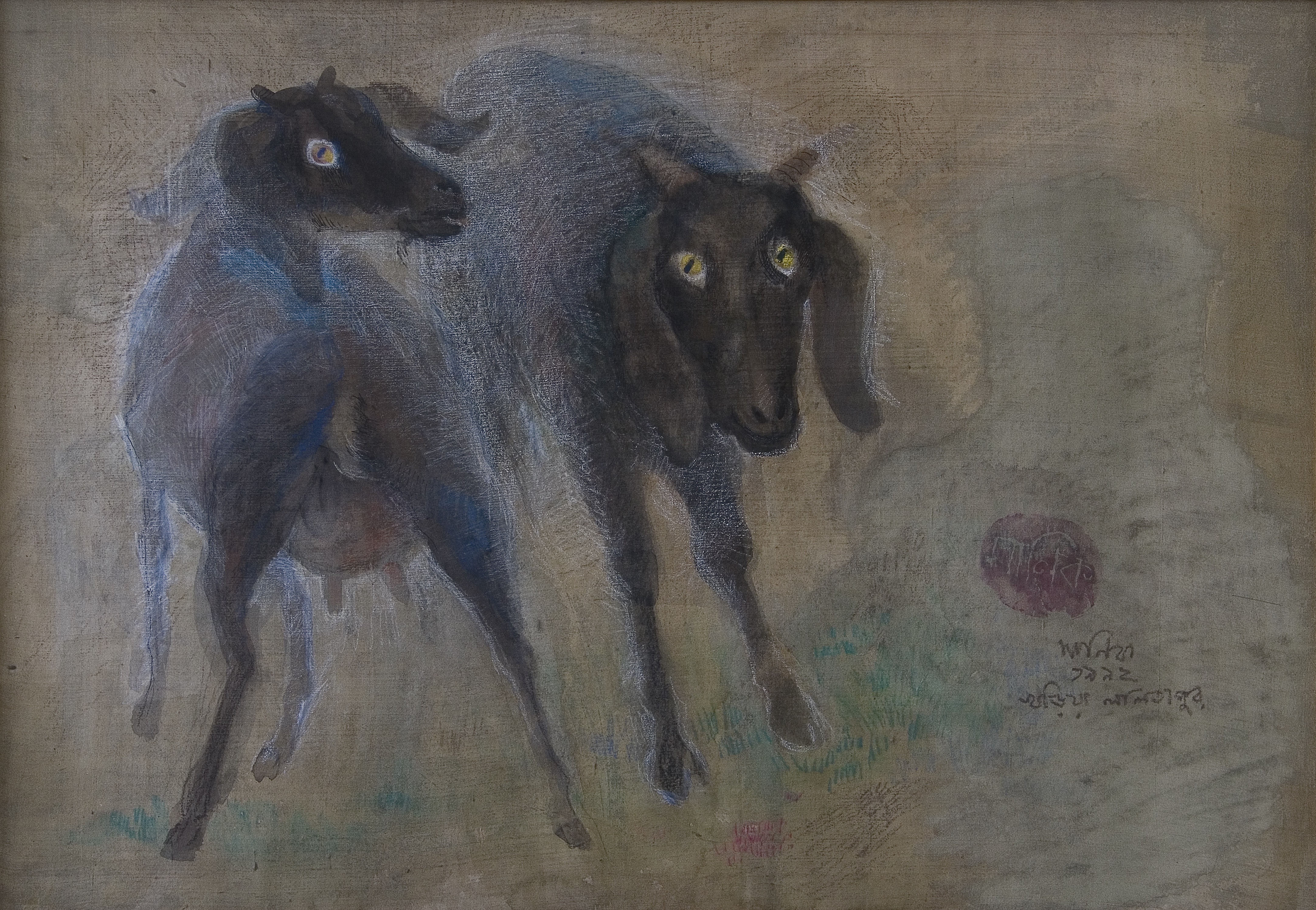 Maniklal Banerjee, Goats, 1992