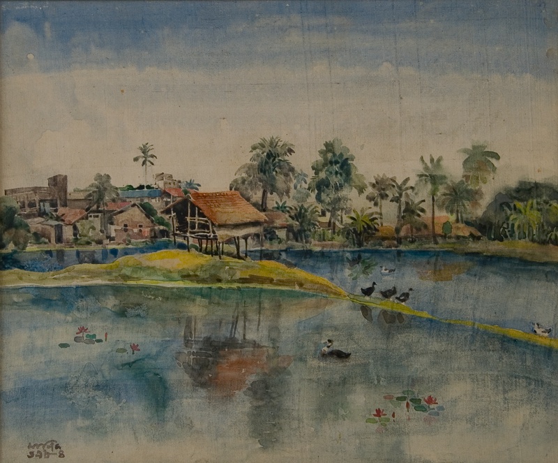 Maniklal Banerjee, Landscape from Bengal , 1984