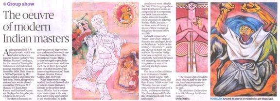The Oeuvre of modern Indian Masters