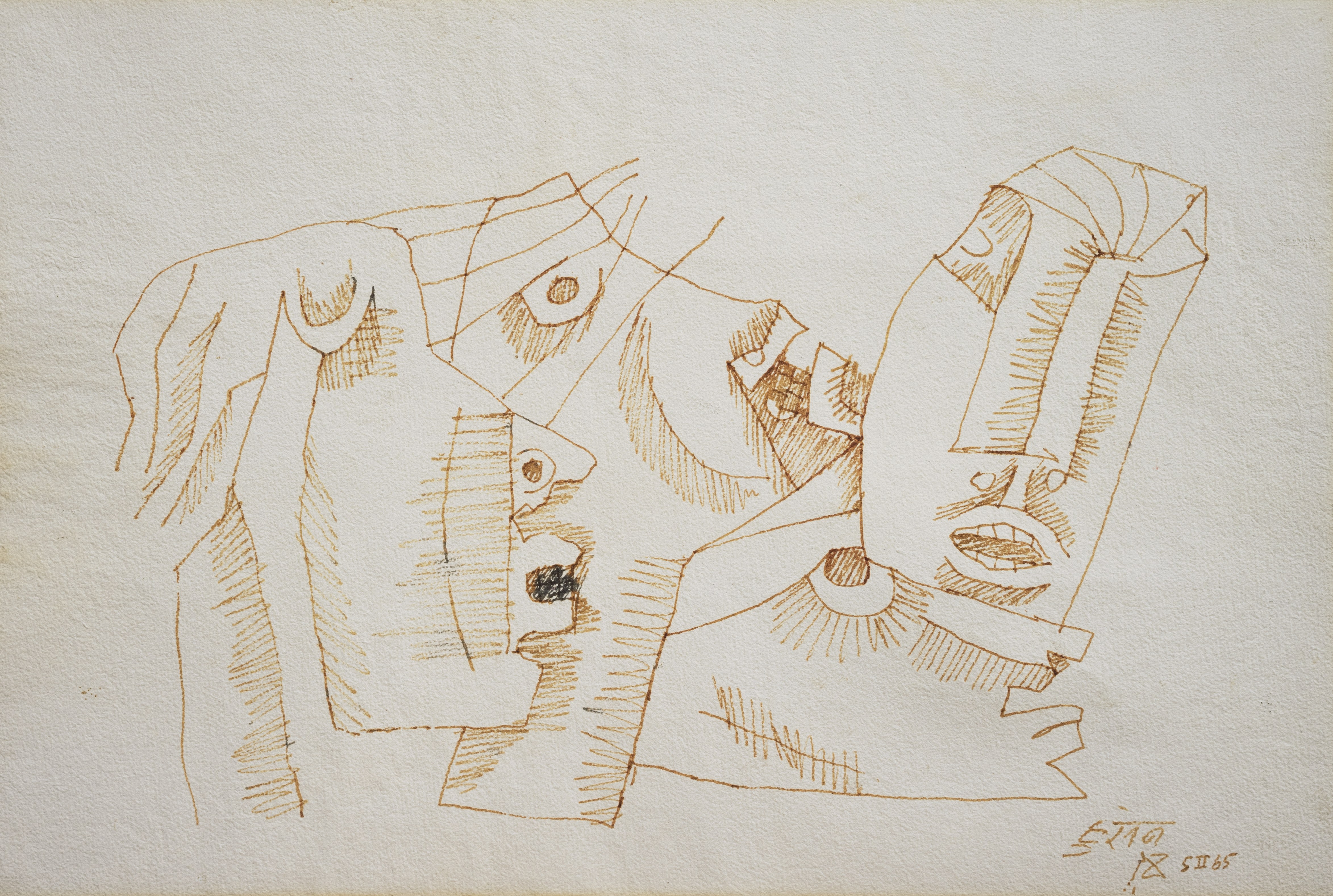 M F Husain, Untitled, 1965