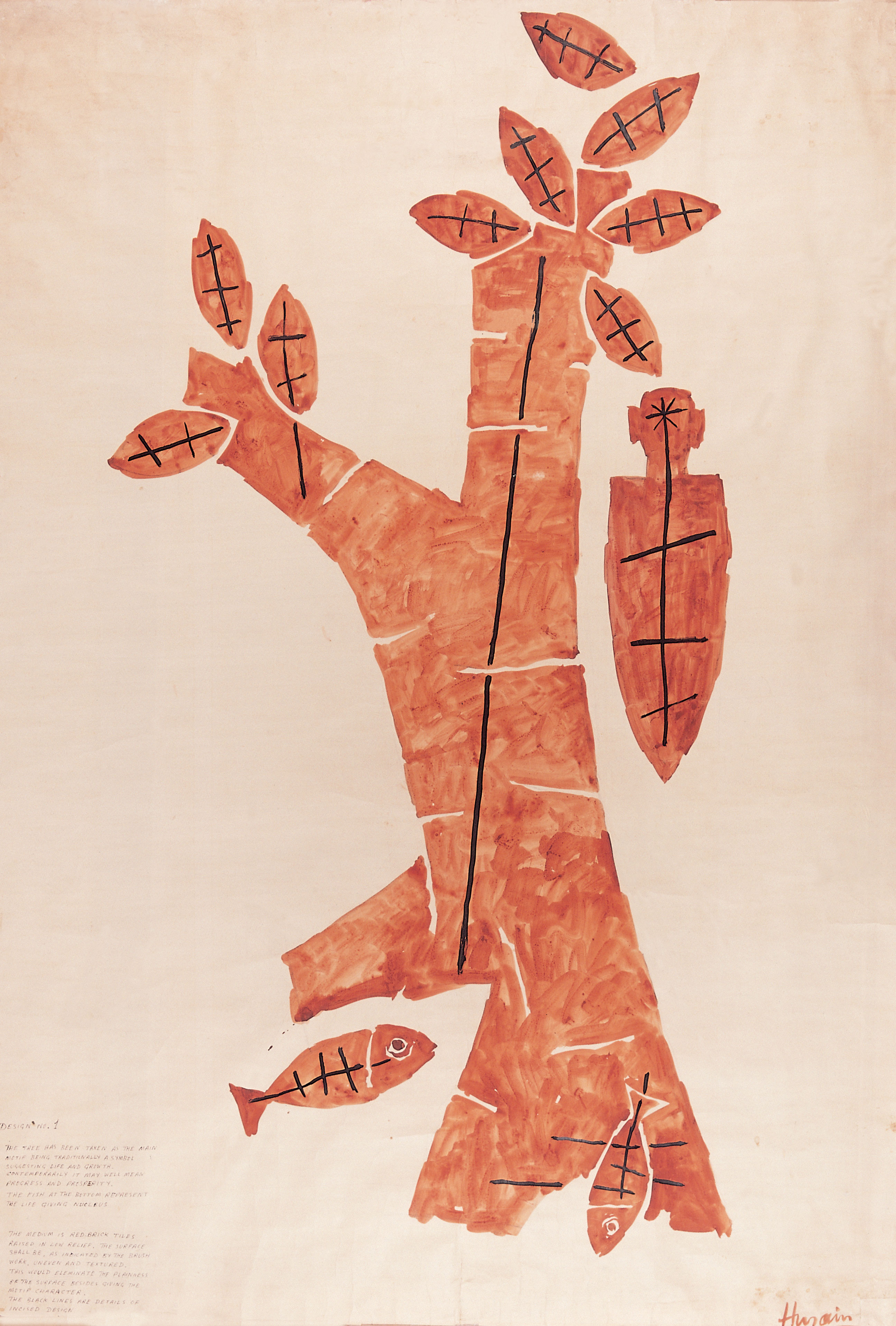 Artist, Tree and Fish and Man (Natures Element), 1956