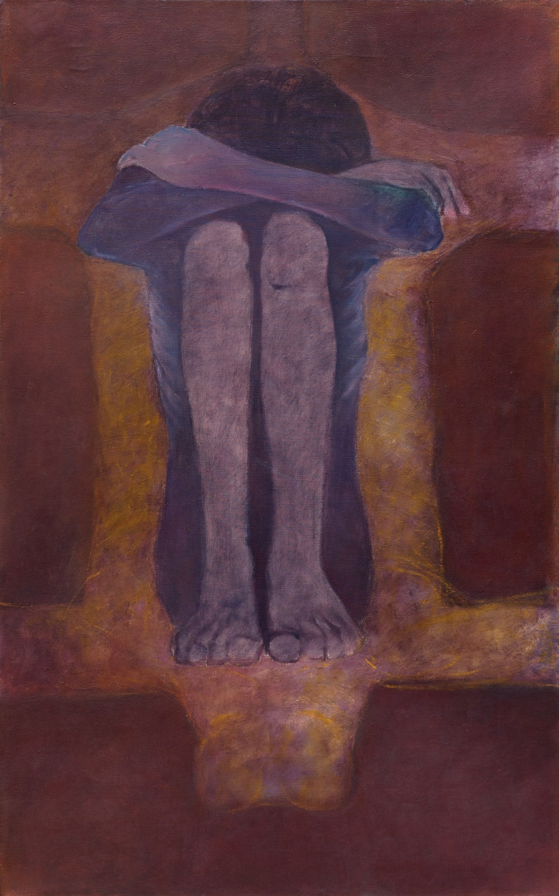 Krishen Khanna, Figure on a Tiger Skin, 1999