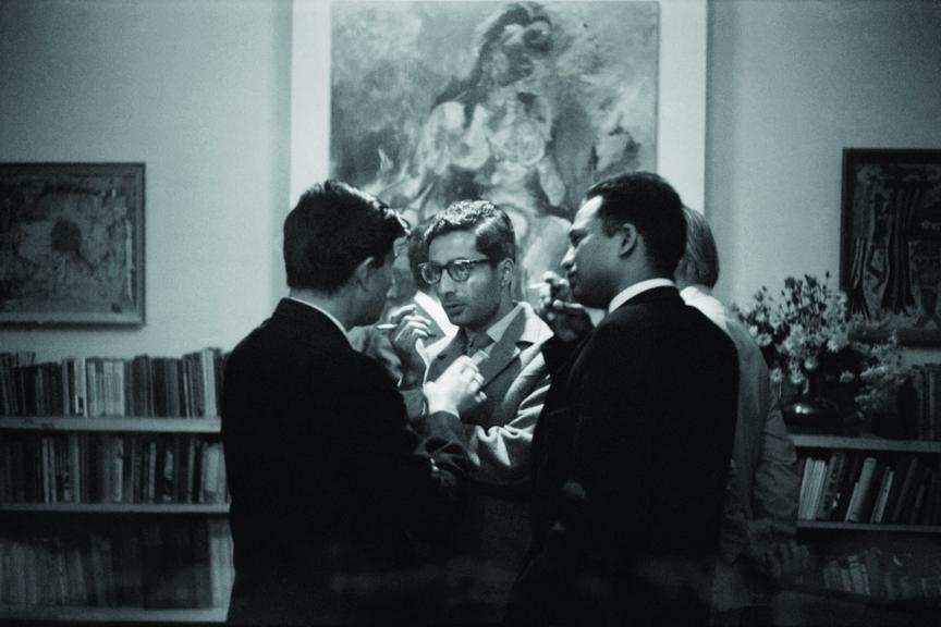 Virendra with Krishen Khanna and Ram Kumar at a party in New Delhi in 1967