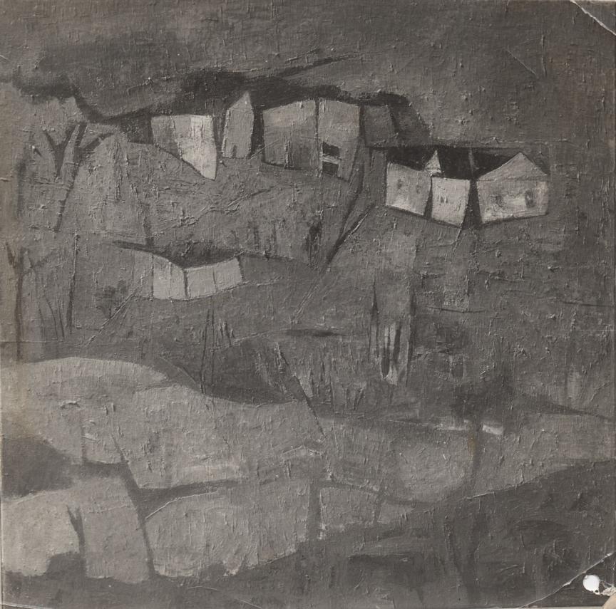 Ram Kumar, Sanjauli, 1959, illustrated on the cover of his 1959 one-man show at Kumar Gallery