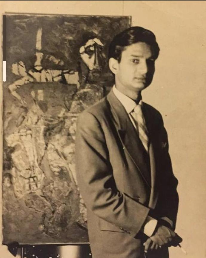 Ravi at the opening of Husain solo show at Hanna Bekker vom Rath (Frankfurt) organised by Kumar Gallery in July 1960